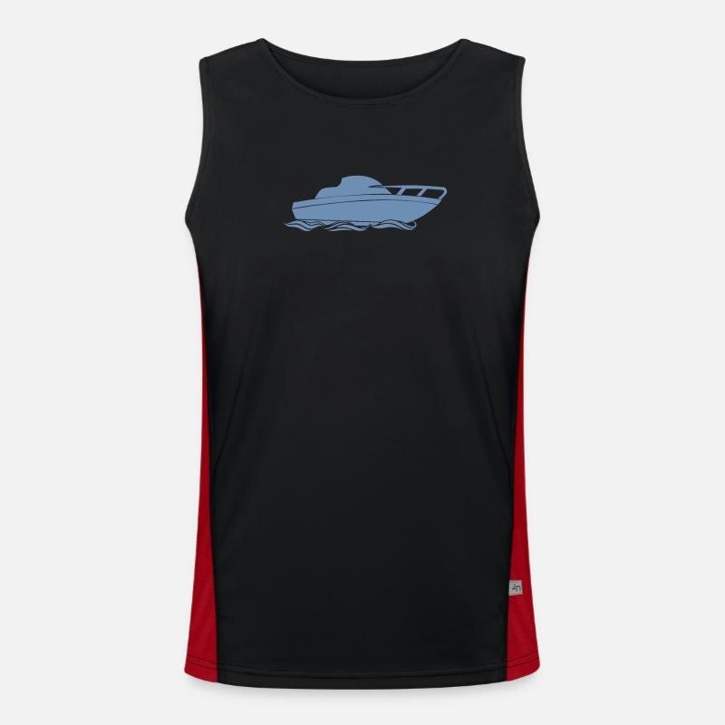 Motorboat design for motorboaters Men's Functional Contrast Tank Top 
