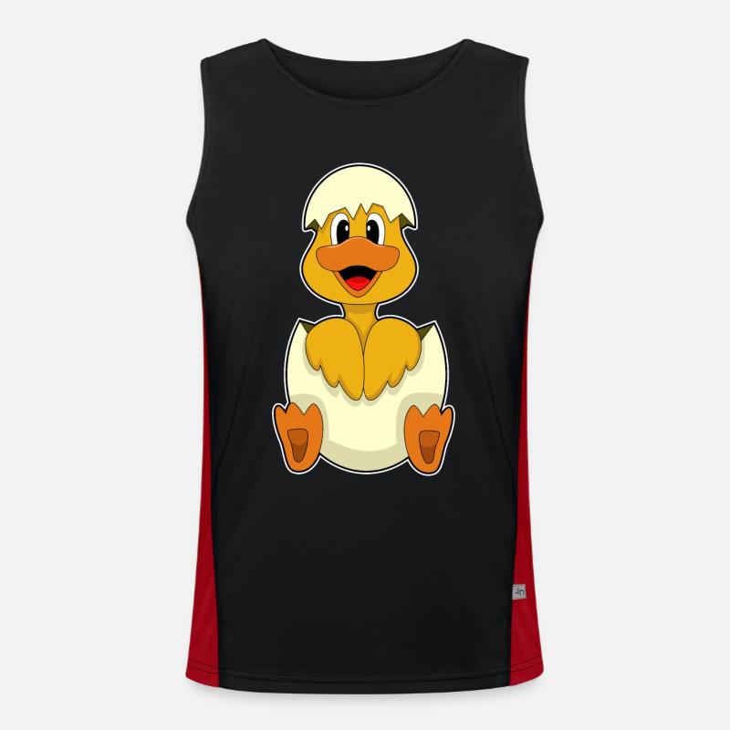 Duck egg - Men's Functional Contrast Tank Top  - black/red