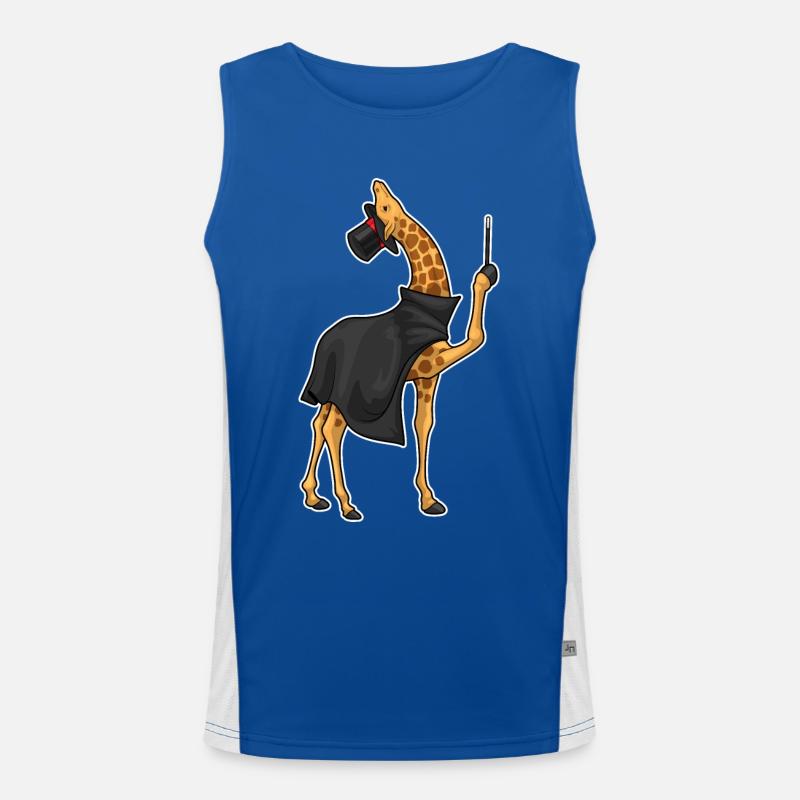 Giraffe Wizard Wand Men's Functional Contrast Tank Top 