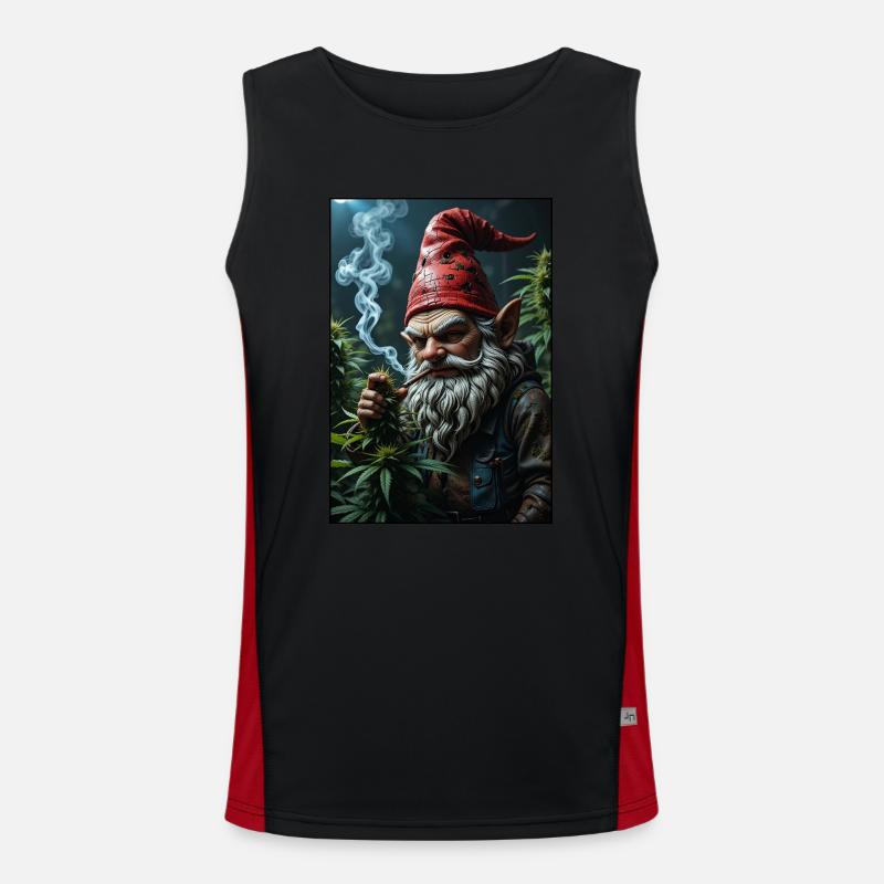 Rauchender Zwerg Albert Funktionelles Kontrast-Tank Top für Männer 
