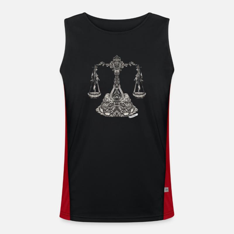Waage Sternzeichen Funktionelles Kontrast-Tank Top für Männer 