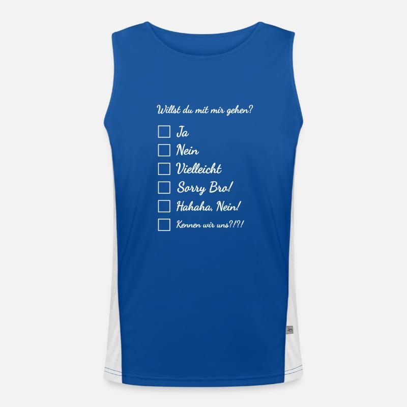 Willst du mit mir gehen? Funktionelles Kontrast-Tank Top für Männer 