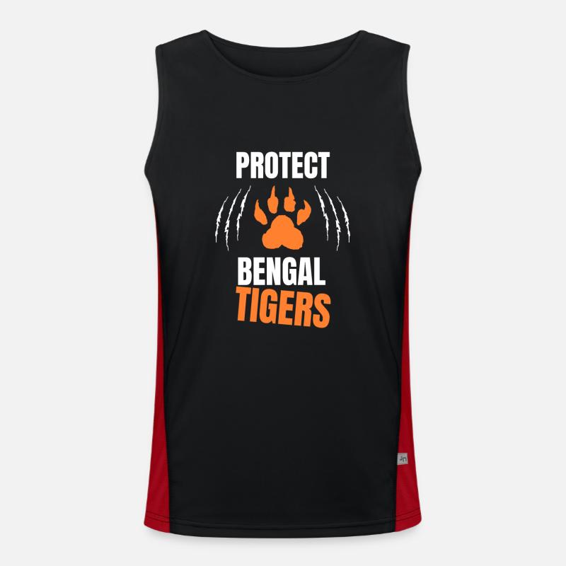 Protect Bengal Tigers Men's Functional Contrast Tank Top 
