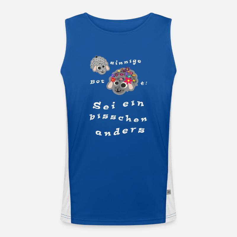 Sei ein bisschen anders Funktionelles Kontrast-Tank Top für Männer 