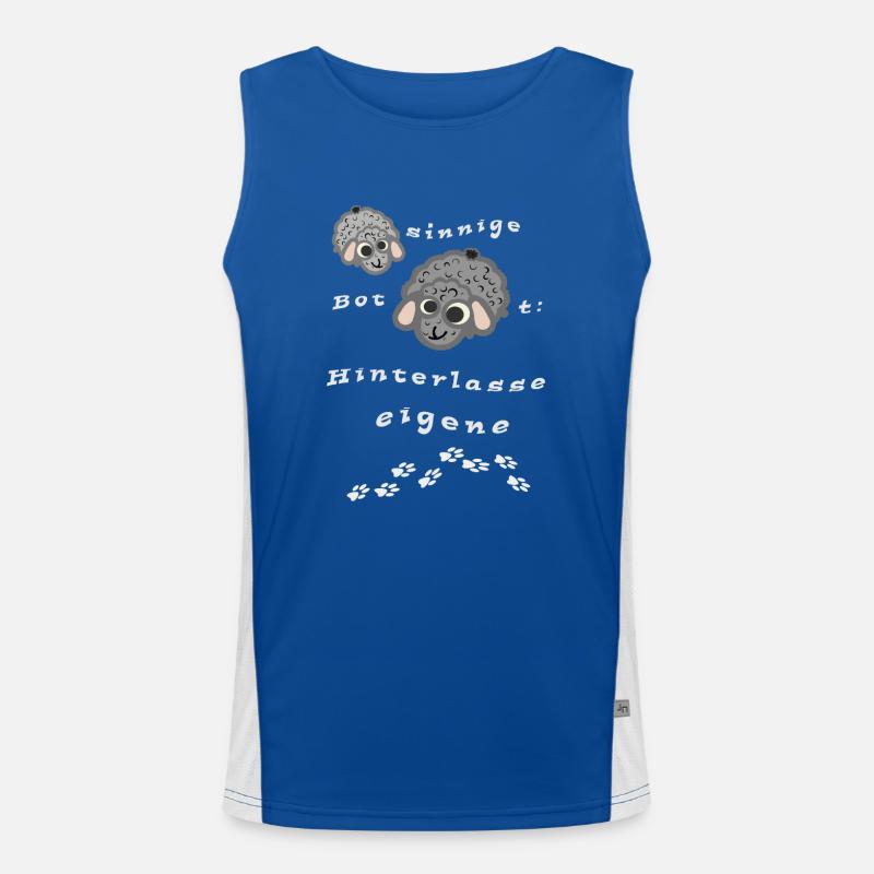 Hinterlasse eigene Spuren Funktionelles Kontrast-Tank Top für Männer 