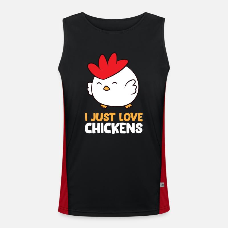 Poulet - J’adore les poulets Débardeur respirant contrasté Homme 