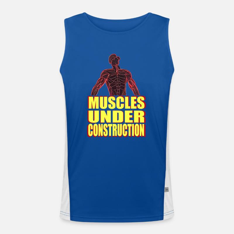 muscles under construction Funktionelles Kontrast-Tank Top für Männer 
