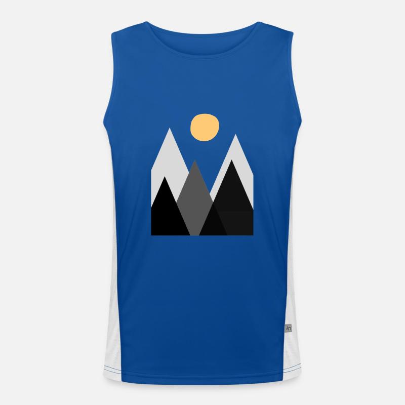 Mountains Funktionelles Kontrast-Tank Top für Männer 