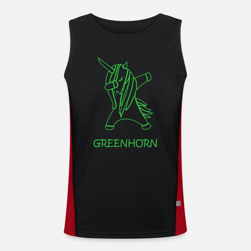 greenhorn dabbing unicorn, dabbendes Einhorn Funktionelles Kontrast-Tank Top für Männer 