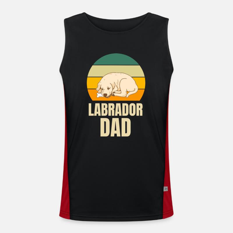 Chiens rétro Papa Labrador Débardeur respirant contrasté Homme 