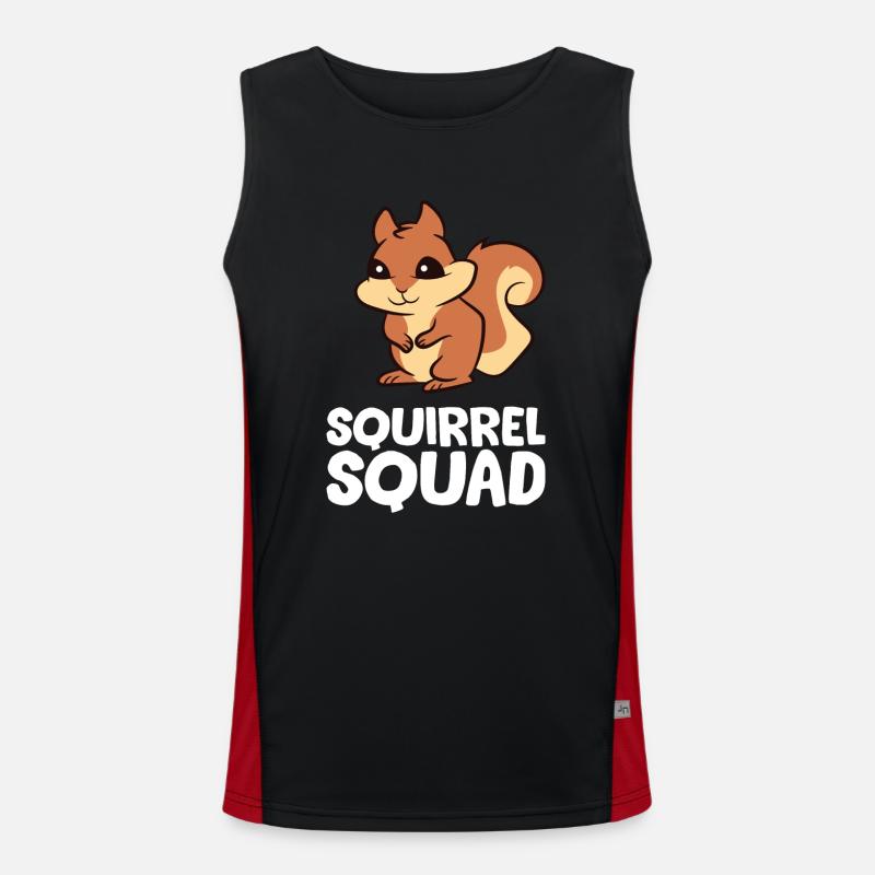 Eichhörnchen - Squirrel Squad Funktionelles Kontrast-Tank Top für Männer 