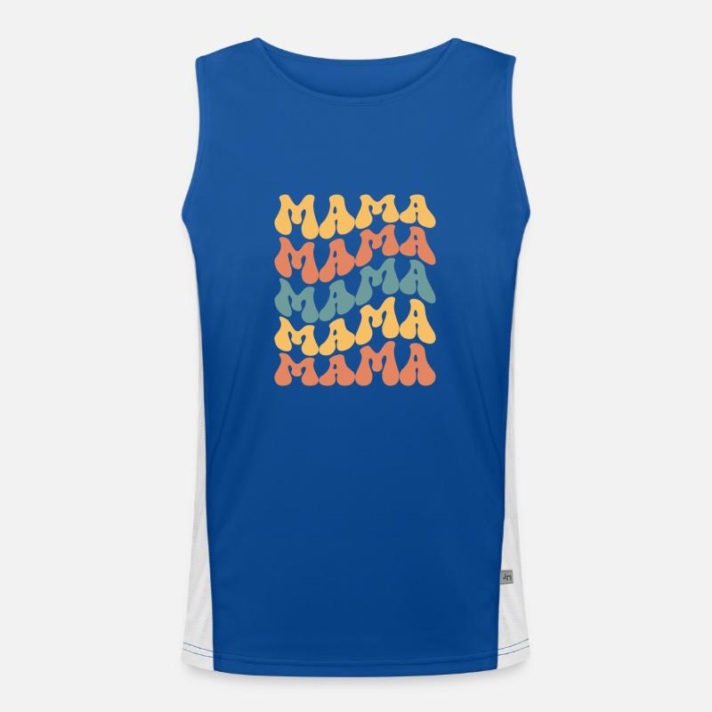 Mama-Muttertag-Mutter-Mama-Mama-süß Funktionelles Kontrast-Tank Top für Männer 