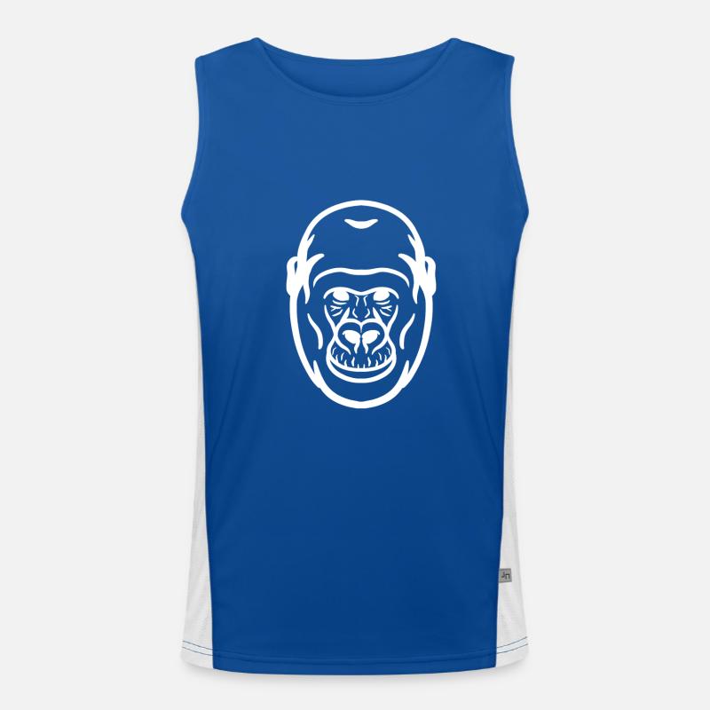 Gorilla white Men's Functional Contrast Tank Top 