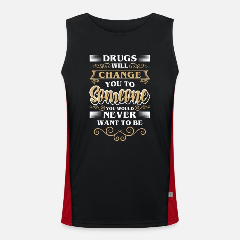Entzug Nüchtern Cannabis Zigarette Funktionelles Kontrast-Tank Top für Männer 