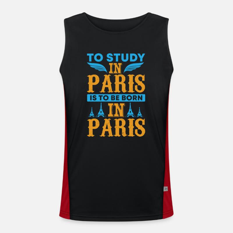 ÉTUDIER À PARIS, C’EST NAÎTRE À PARIS Débardeur respirant contrasté Homme 