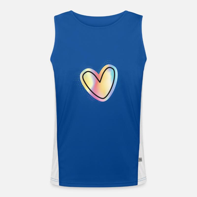 Heart Men's Functional Contrast Tank Top 