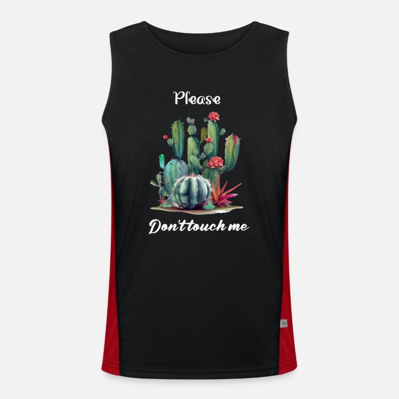 Please don't touch me Men's Functional Contrast Tank Top 