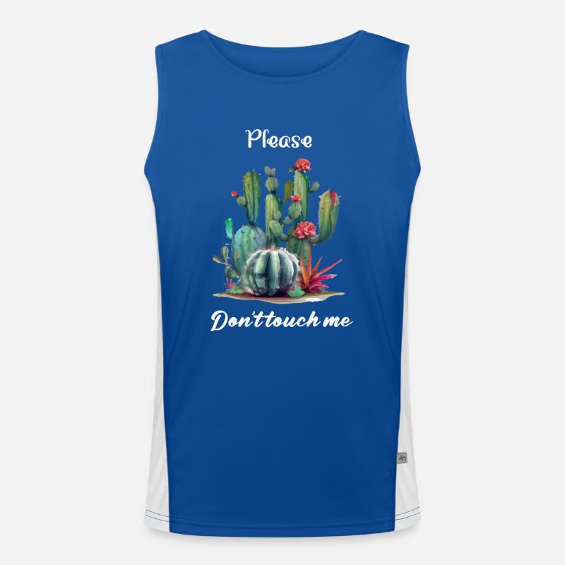 Bitte berühren Sie mich nicht Funktionelles Kontrast-Tank Top für Männer 