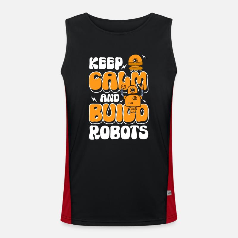 Robot Electrics Toys Robotics Men's Functional Contrast Tank Top 