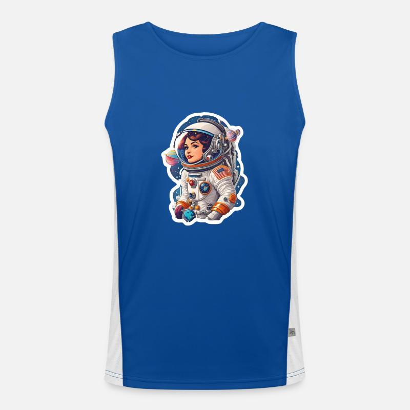 Femme astronaute de l’espace princesse rebelle Débardeur respirant contrasté Homme 