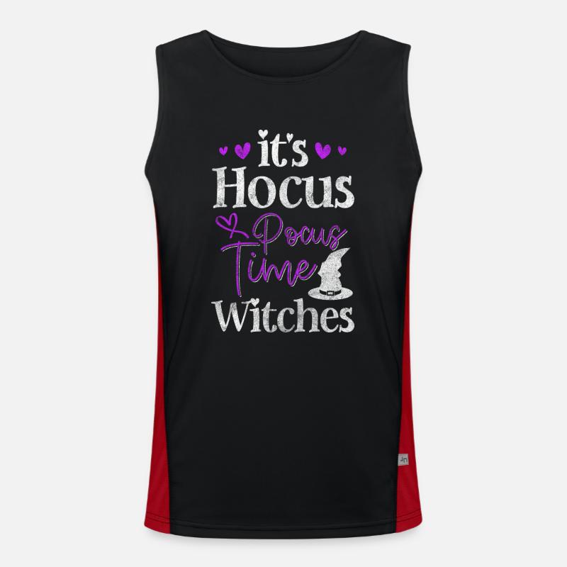 Witchcraft Broom Spell Wicca Men's Functional Contrast Tank Top 