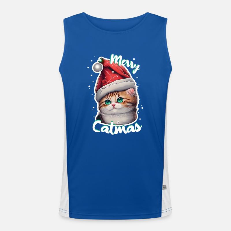 merry catmas Débardeur respirant contrasté Homme 