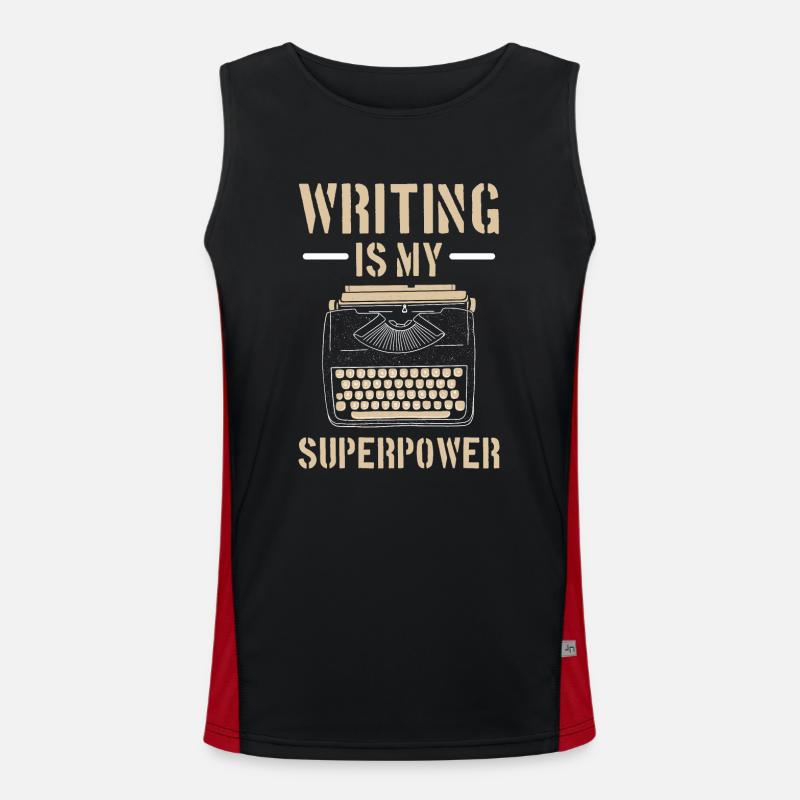 Autor Funktionelles Kontrast-Tank Top für Männer 