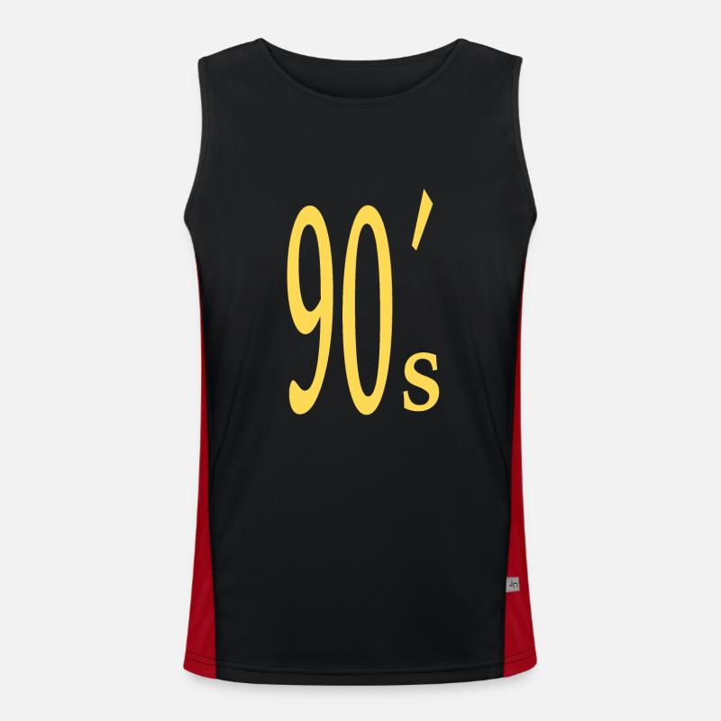 90er Jahre Geschenk 90´s Retro Funktionelles Kontrast-Tank Top für Männer 