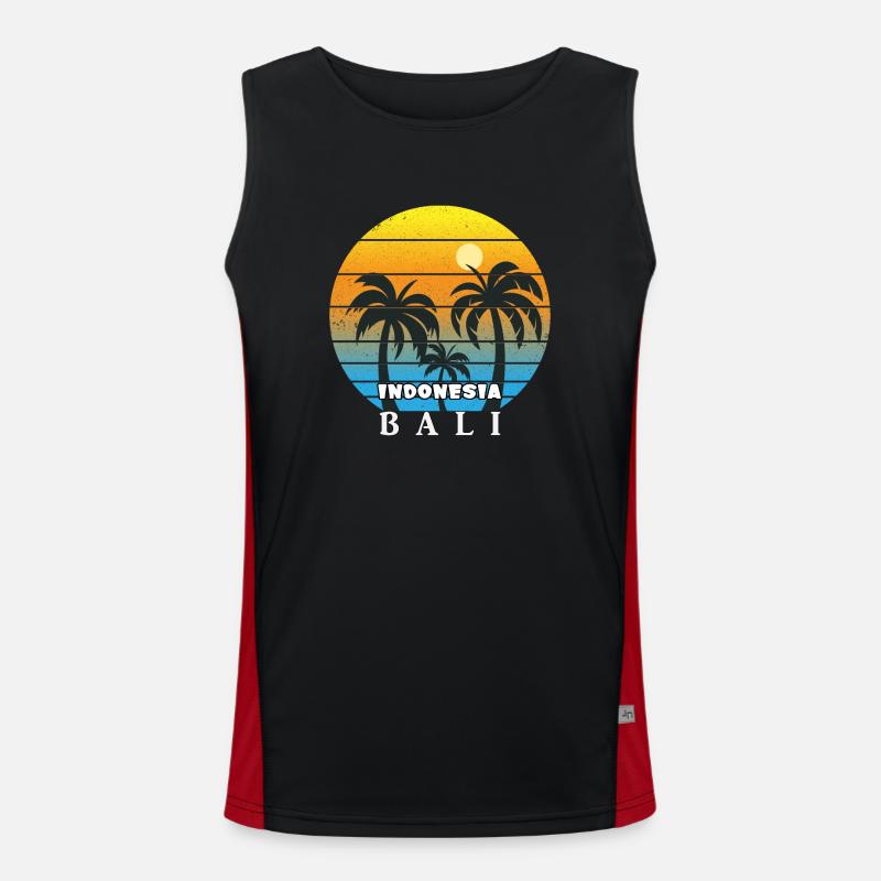 Bali - Indonesia Men's Functional Contrast Tank Top 