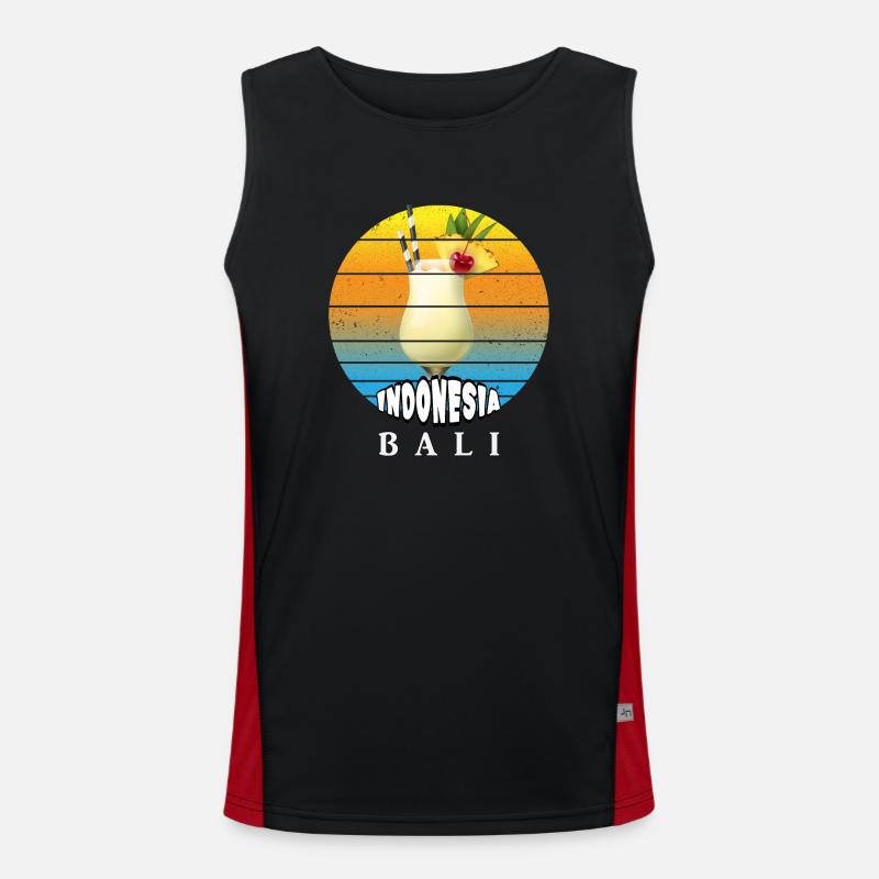 Bali - Indonesia Men's Functional Contrast Tank Top 