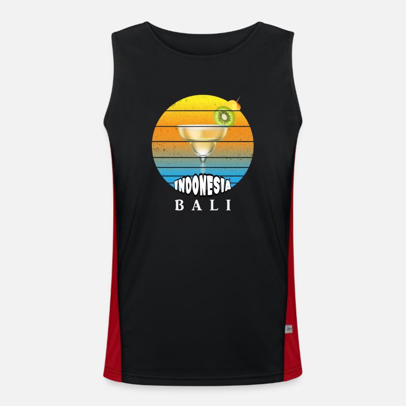 Bali - Indonesia Men's Functional Contrast Tank Top 