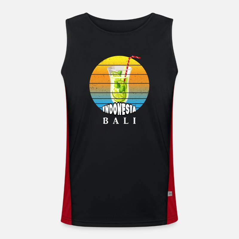 Bali - Indonesia Men's Functional Contrast Tank Top 