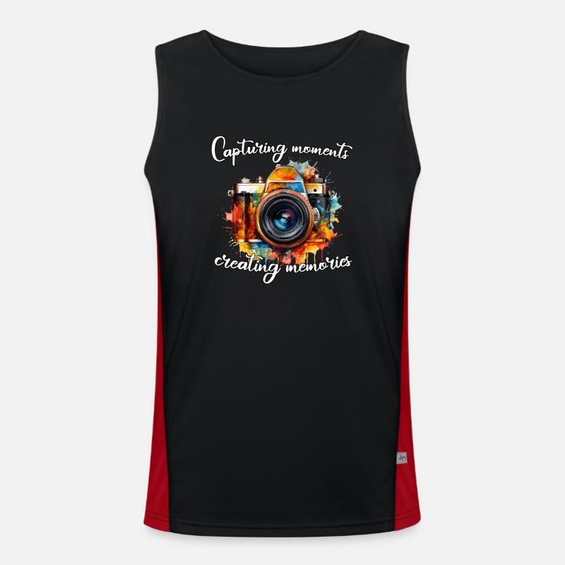 Capturing Moments, creating Memories Funktionelles Kontrast-Tank Top für Männer 