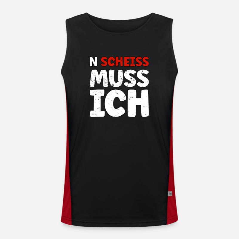 N Scheiss muss ich Funktionelles Kontrast-Tank Top für Männer 