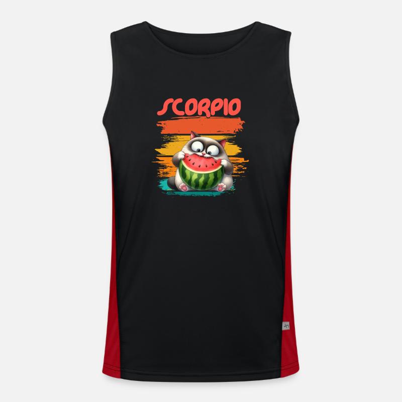 Zodiac - Sternzeichen - Scorpio - Scorpion Funktionelles Kontrast-Tank Top für Männer 