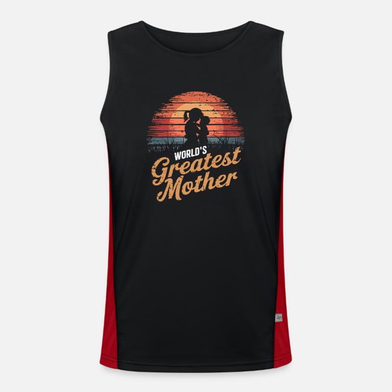 Die beste Mutter der Welt Funktionelles Kontrast-Tank Top für Männer 