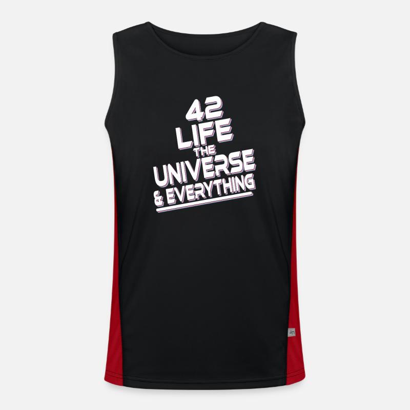 Life Universe Everything 42 réponses Débardeur respirant contrasté Homme 
