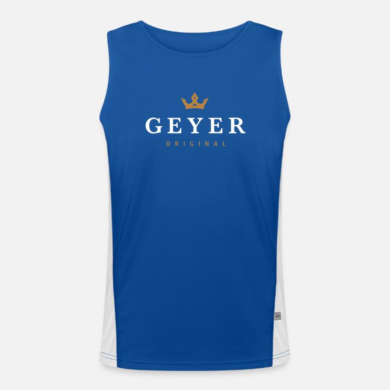 Geyer Original Familienlogo Funktionelles Kontrast-Tank Top für Männer 