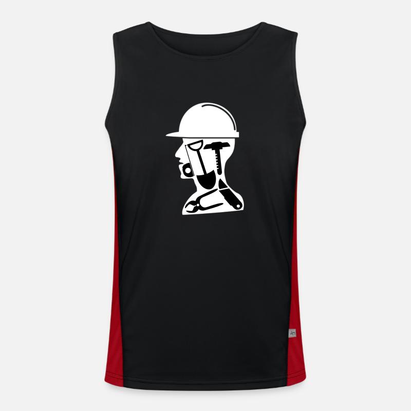 Construction worker Men's Functional Contrast Tank Top 