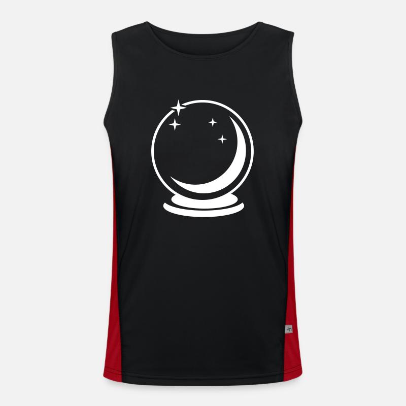 glass sphere - Men's Functional Contrast Tank Top  - black/red