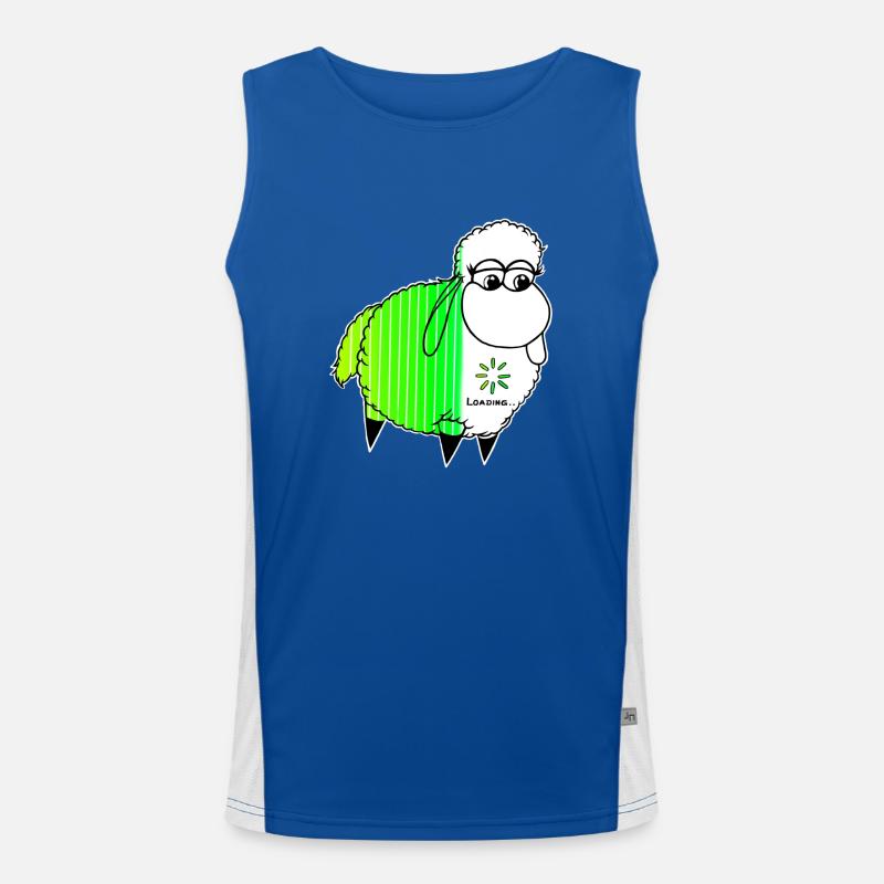 Wolly Sheepling Loading Beam Sheep Gaming Men's Functional Contrast Tank Top 