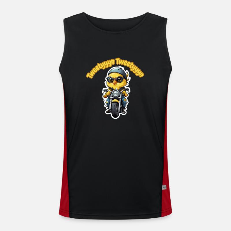 Tweetyyyn Funktionelles Kontrast-Tank Top für Männer 