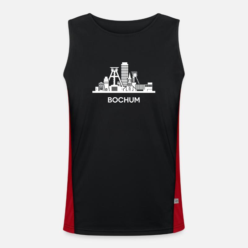 Bochum, white Men's Functional Contrast Tank Top 