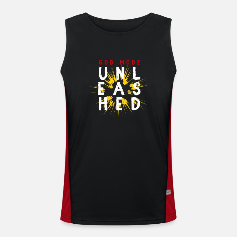 God mode unleashed Men's Functional Contrast Tank Top 