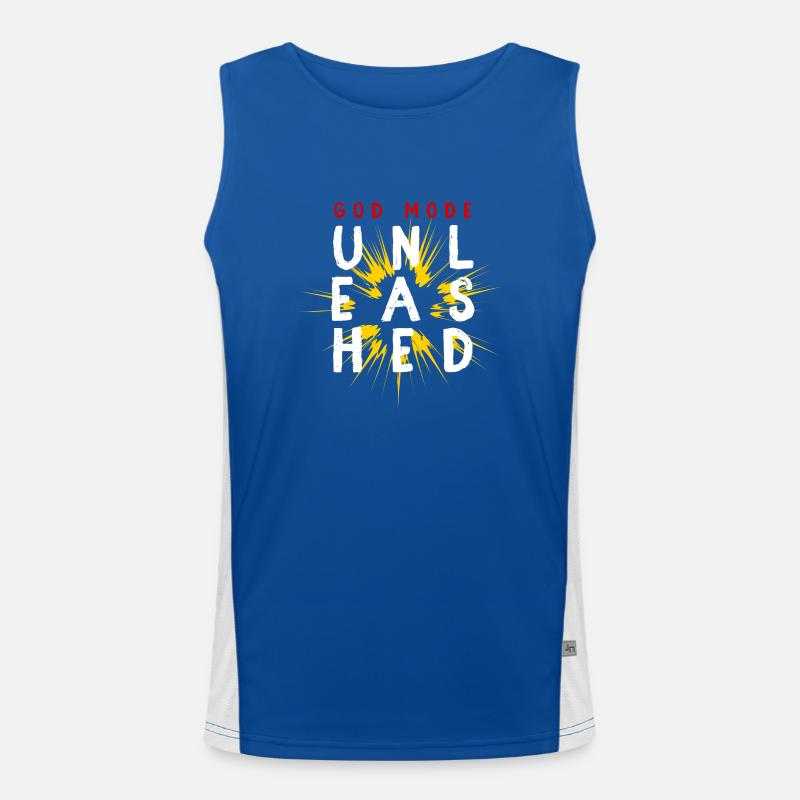 God mode unleashed Men's Functional Contrast Tank Top 