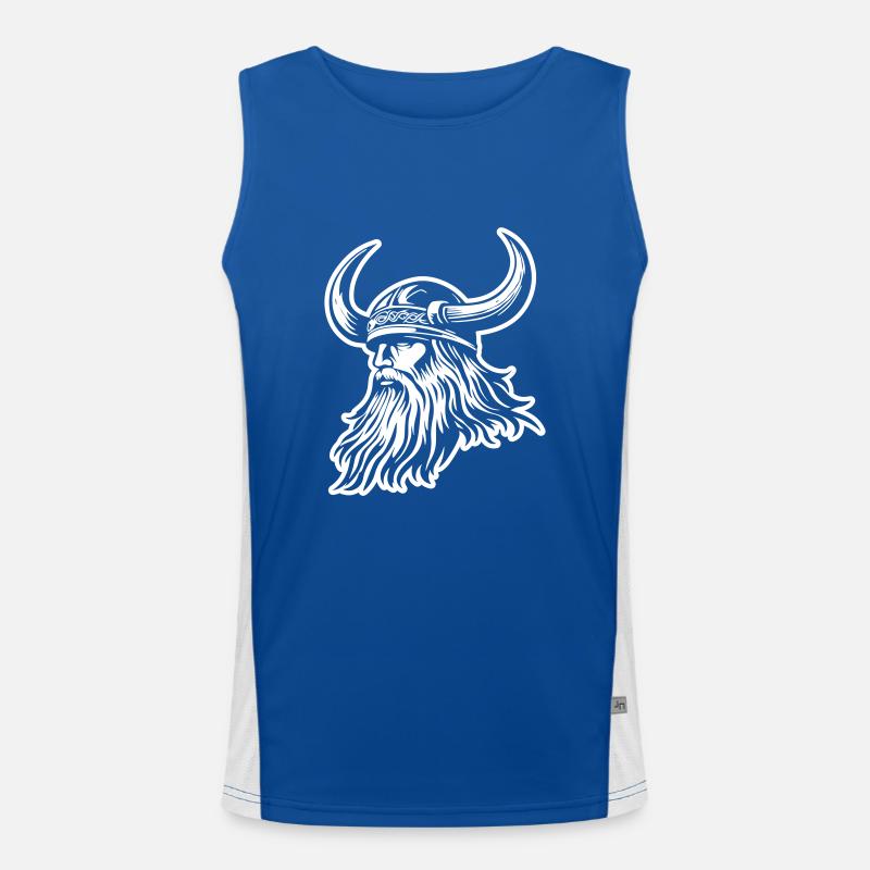 Wikinger Helm Funktionelles Kontrast-Tank Top für Männer 