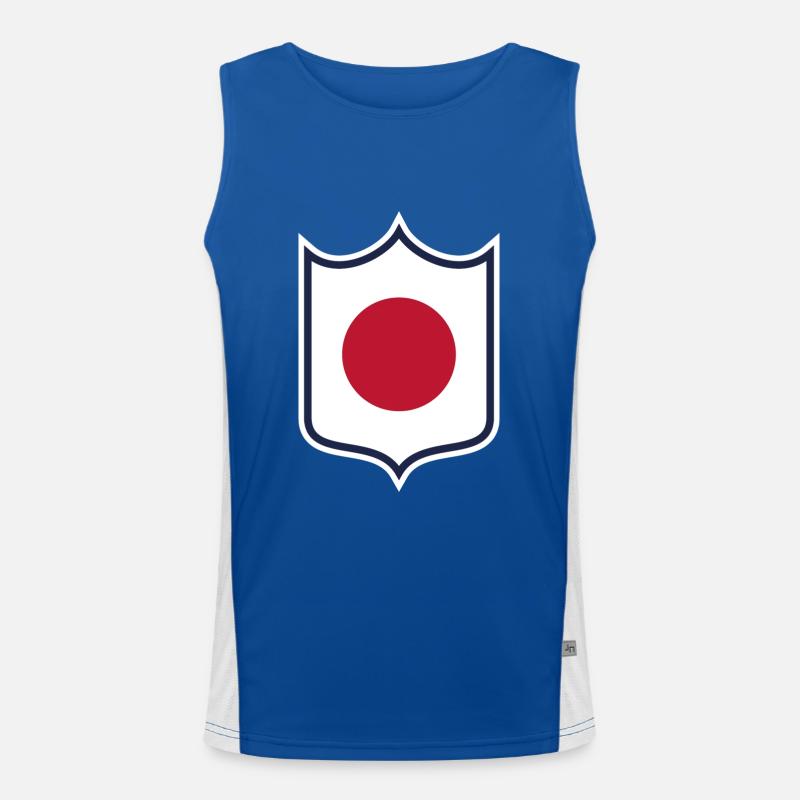 Japan Wappen Funktionelles Kontrast-Tank Top für Männer 