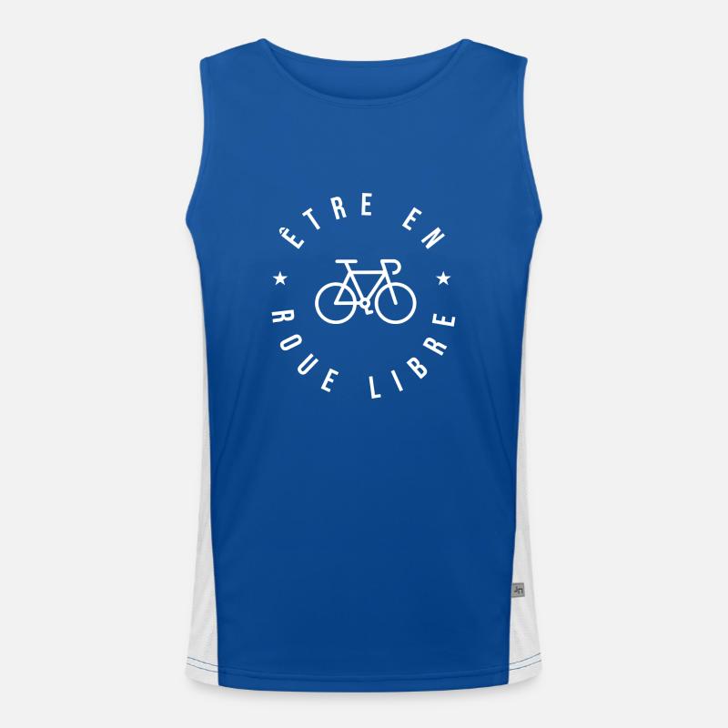 Vélo cycliste être en roue libre cadeau velo Débardeur respirant contrasté Homme 