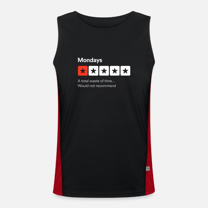 Montags, eine totale Zeitverschwendung... Sarkastisch ein Stern Funktionelles Kontrast-Tank Top für Männer 