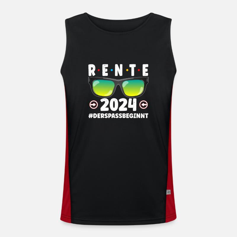 Retraite 2024 - le plaisir commence Débardeur respirant contrasté Homme 